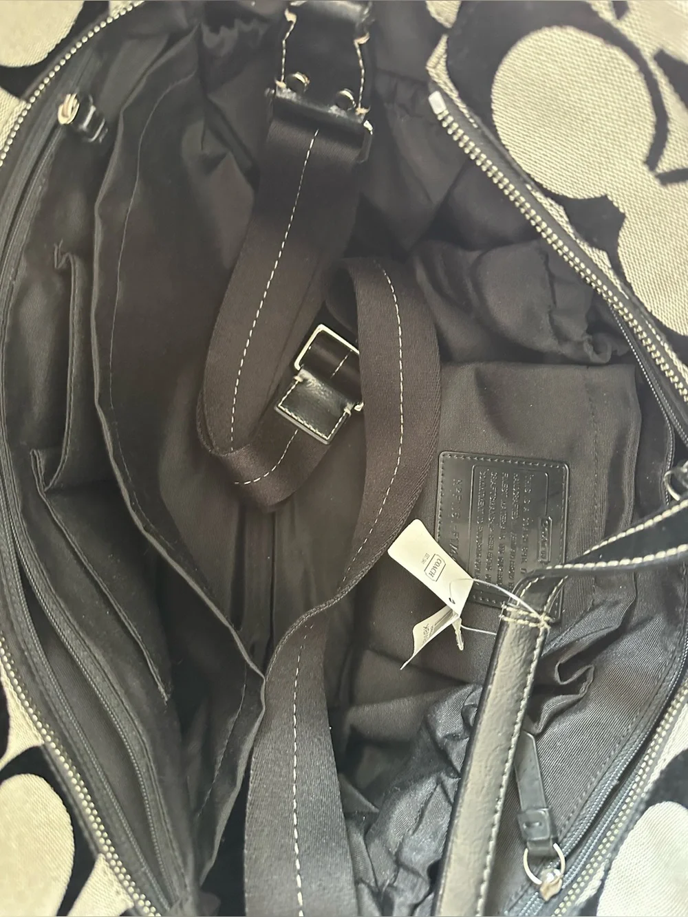 🖤 COACH F17443 Signature Stripe Multifunction Tote / Baby Diaper Bag 🖤